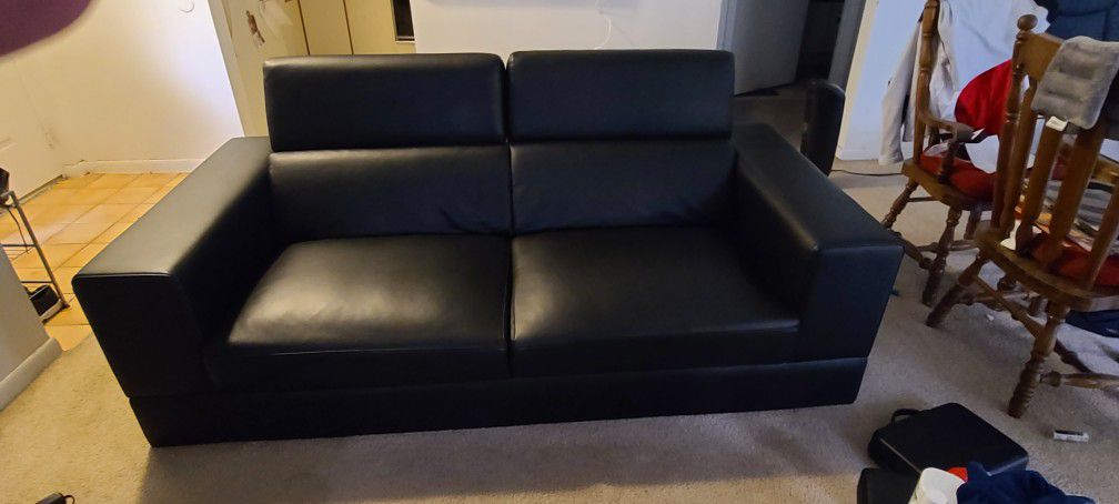 Selling Black Microfiber Couch For $250