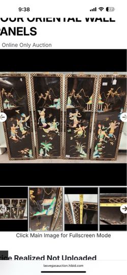 Vintage Asian art panels