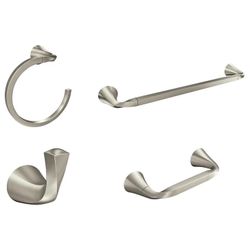 NEW MOEN KARIS 4PC BATH SET BRUSHED NICKEL (Model BH1293BN)