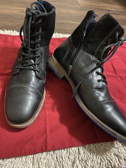 ALDO Ankle Leather & Suede Boots Shoes Size 14 Black