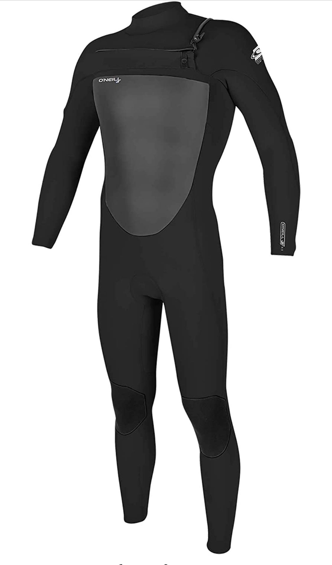 O'NEILL Mens Epic 3/2mm Chest Zip Wetsuit. BLACK. SIZE LARGE.