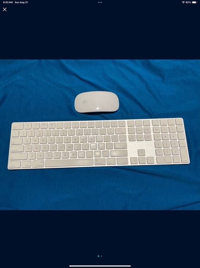 Apple Wireless Keyboard 2 A1843 with Magic Mouse 2 A1657 Bluetooth