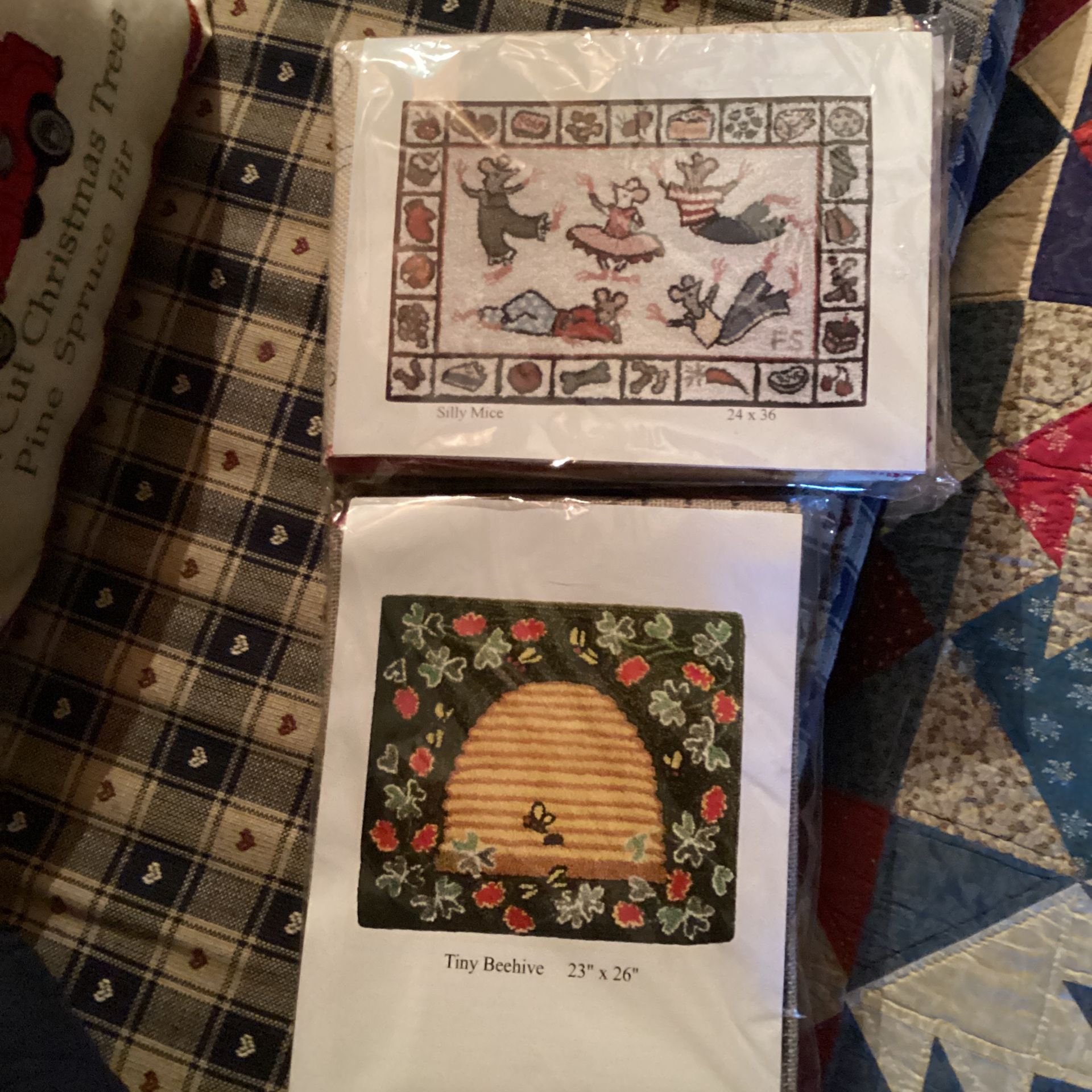 Your Choice Rug Patterns Backward for Needle Hooking Kits