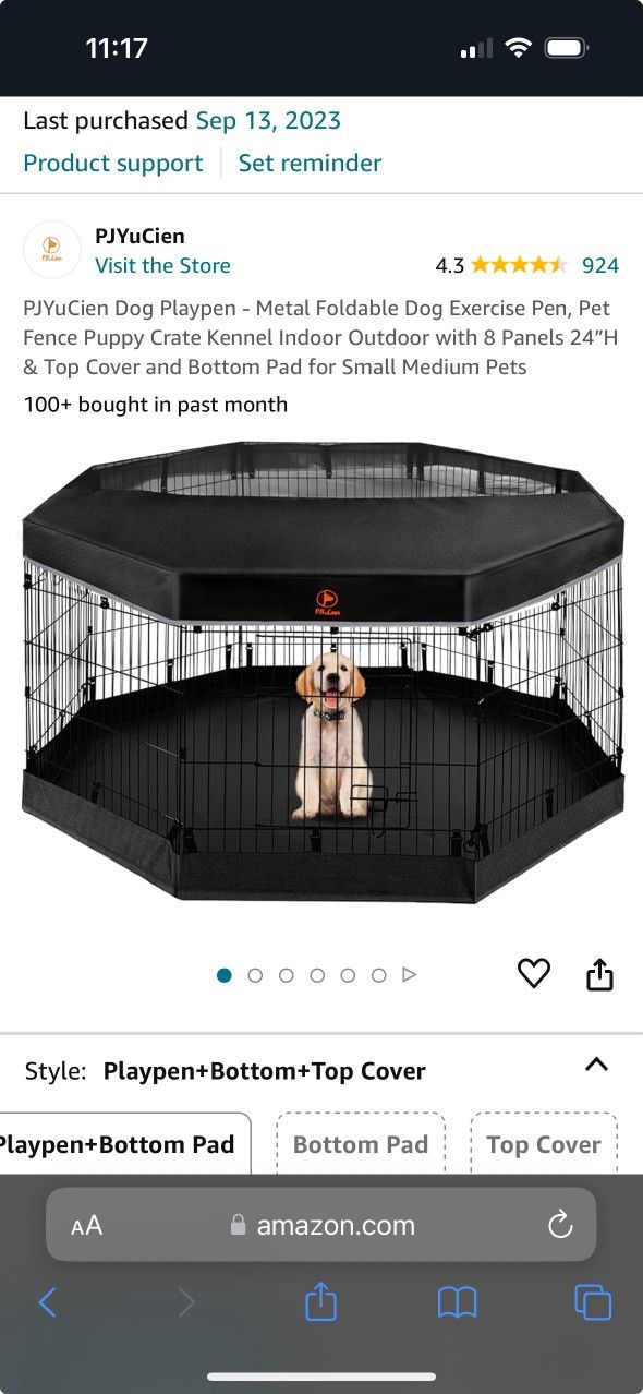 Small Animal/pet Playpen With Cover