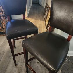 3 FAUX Leather Bar Stools