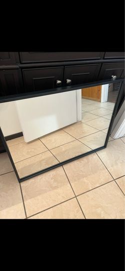 Horizontal Metal Vanity Mirror