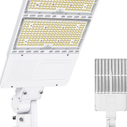 320W LED Parking Lot Light, UL Listed 44800Lm 5000K IP65 Commercial Street Lights Outdoor Area Lighting with Dusk to Dawn Photocell 100-277V Shoebox L