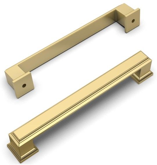 10 Pack 5" Brushed Gold Cabinet Pulls Kitchen Cabinet