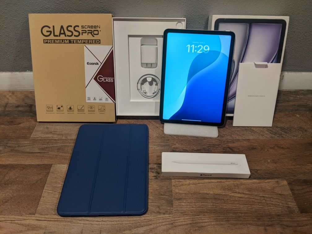 Apple iPad Air M2 Tablet 11" WiFi 256GB Silver w/ AppleCare Warranty