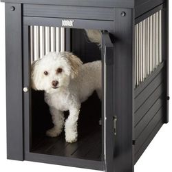 Single Door Furniture Style Dog Crate & End Table