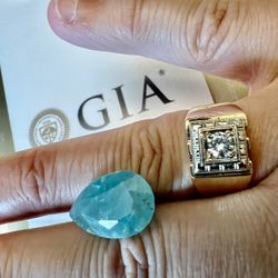 Exceptionally Rare Huge Gemstone Grandidieriete 15.96 cts GIA Certified 