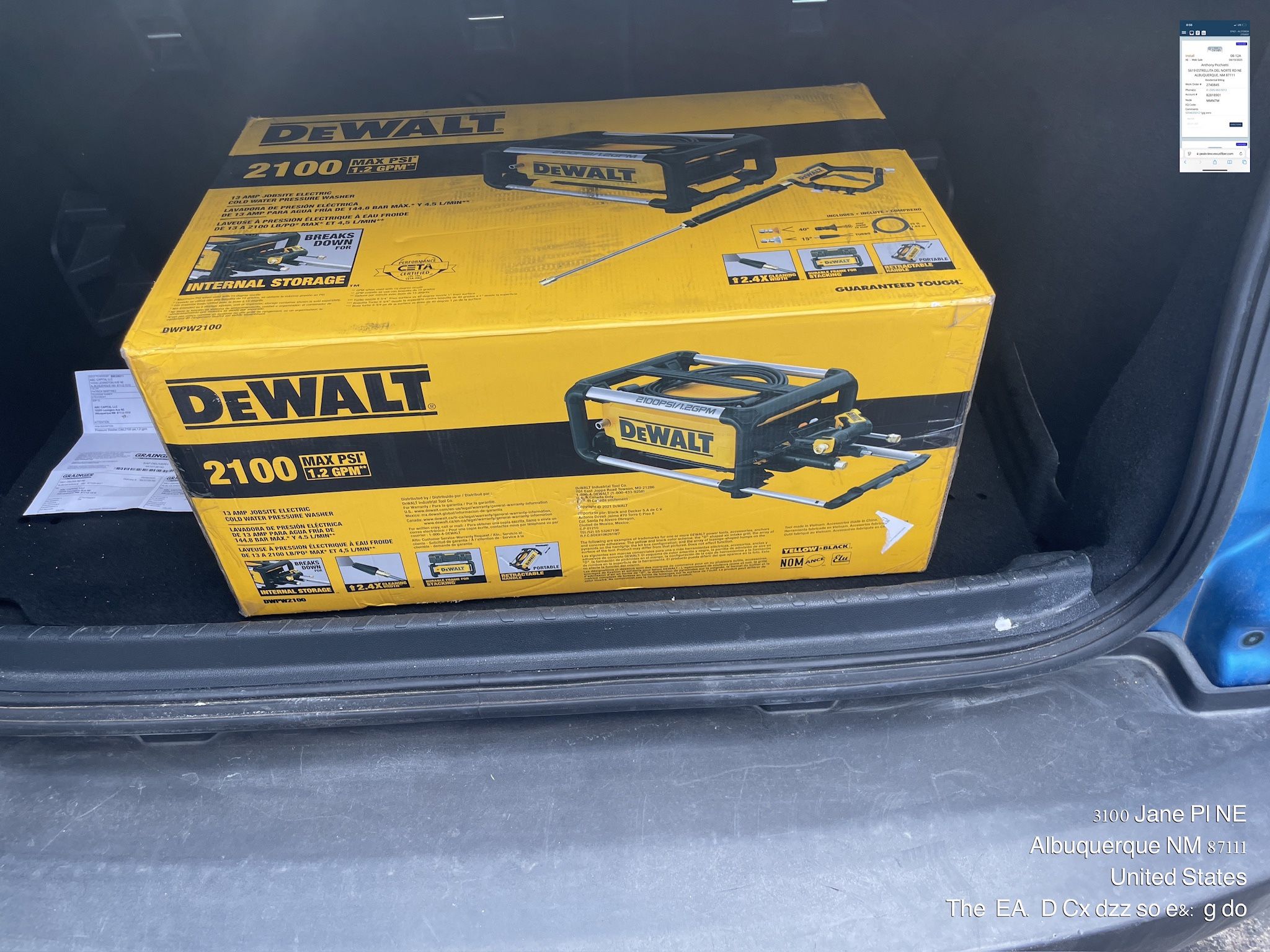 2100 Psi Dewalt Powerwasher