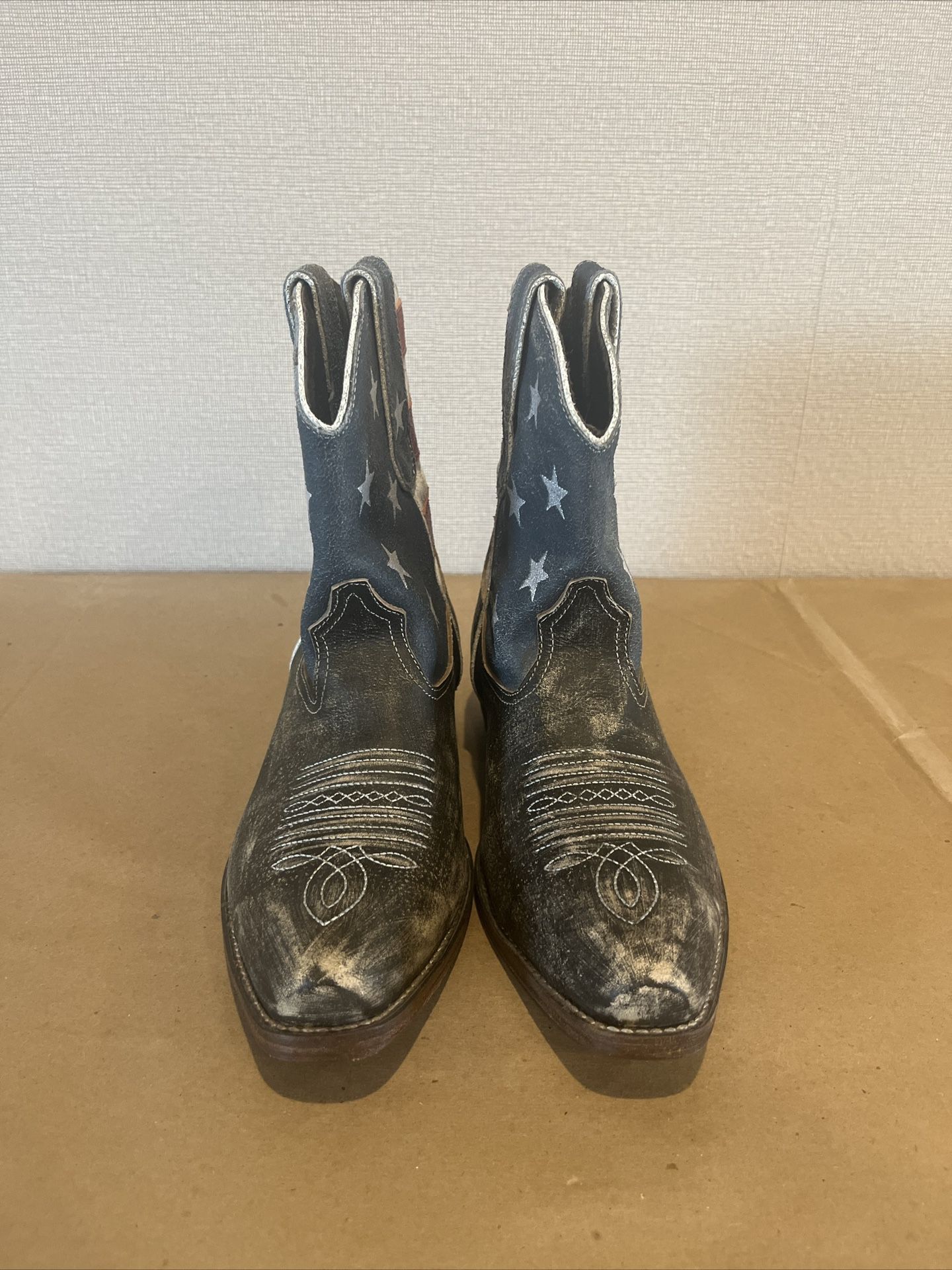 Roper western boots sz 8.5 Stars and stripes vintage looking