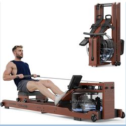 YOSUDA Water Rowing Machines for Home Use- Foldable Rower Machine 400LBS Weight Capacity with Dedicated Monitor & Bluetooth APP, Comfortable Seat