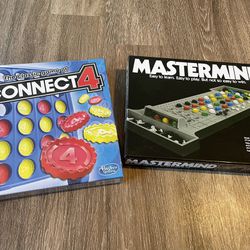 Unopened unused brand new classic board games. Connect 4 and Mastermind.