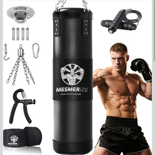 4 Foot Heavy Punching Bag Set New