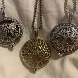 Large mandala essential oil necklace