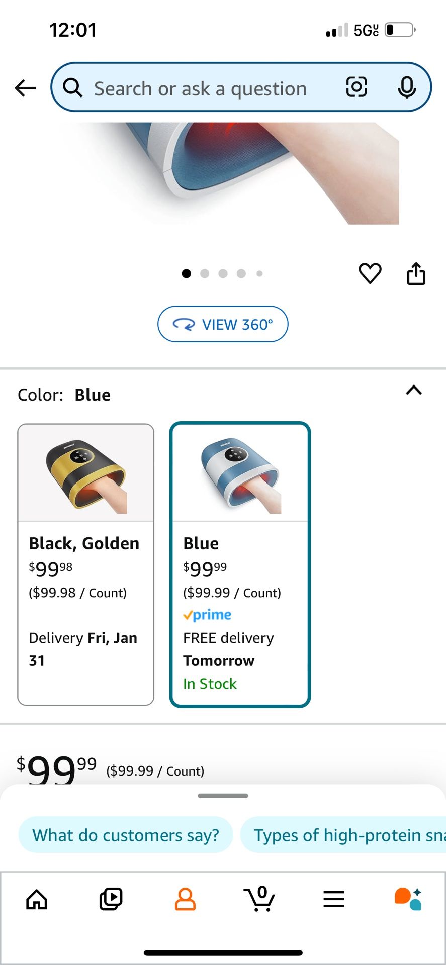 Cordless Hand Massager with Heat and Compression  Retail price 100 + tax  Selling in $45  New Only pickup 