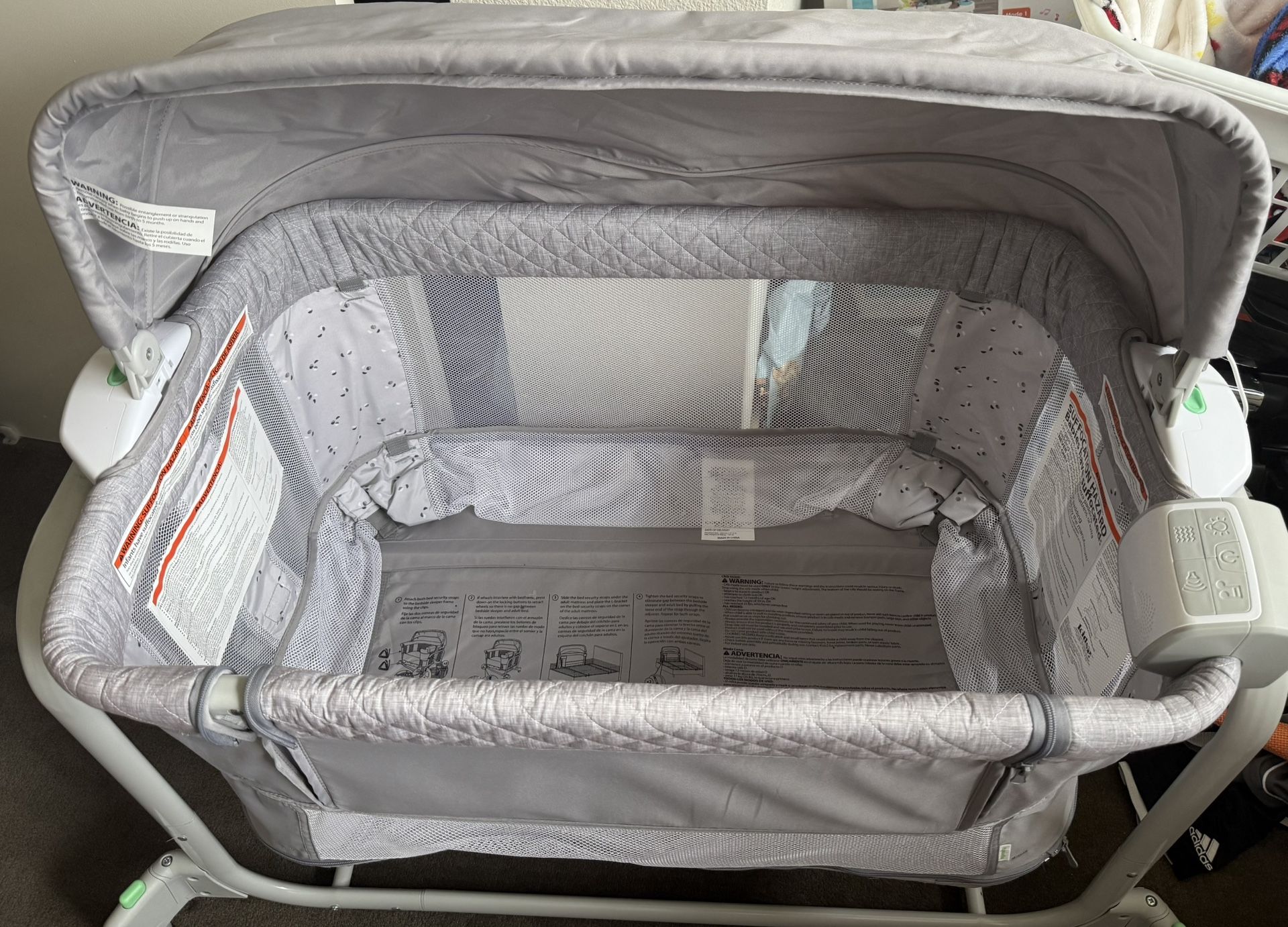 Dream Hero Starlight 3-in-1 Co-Sleeping Bassinet – Like New, Lume Grey, 0-12 Months