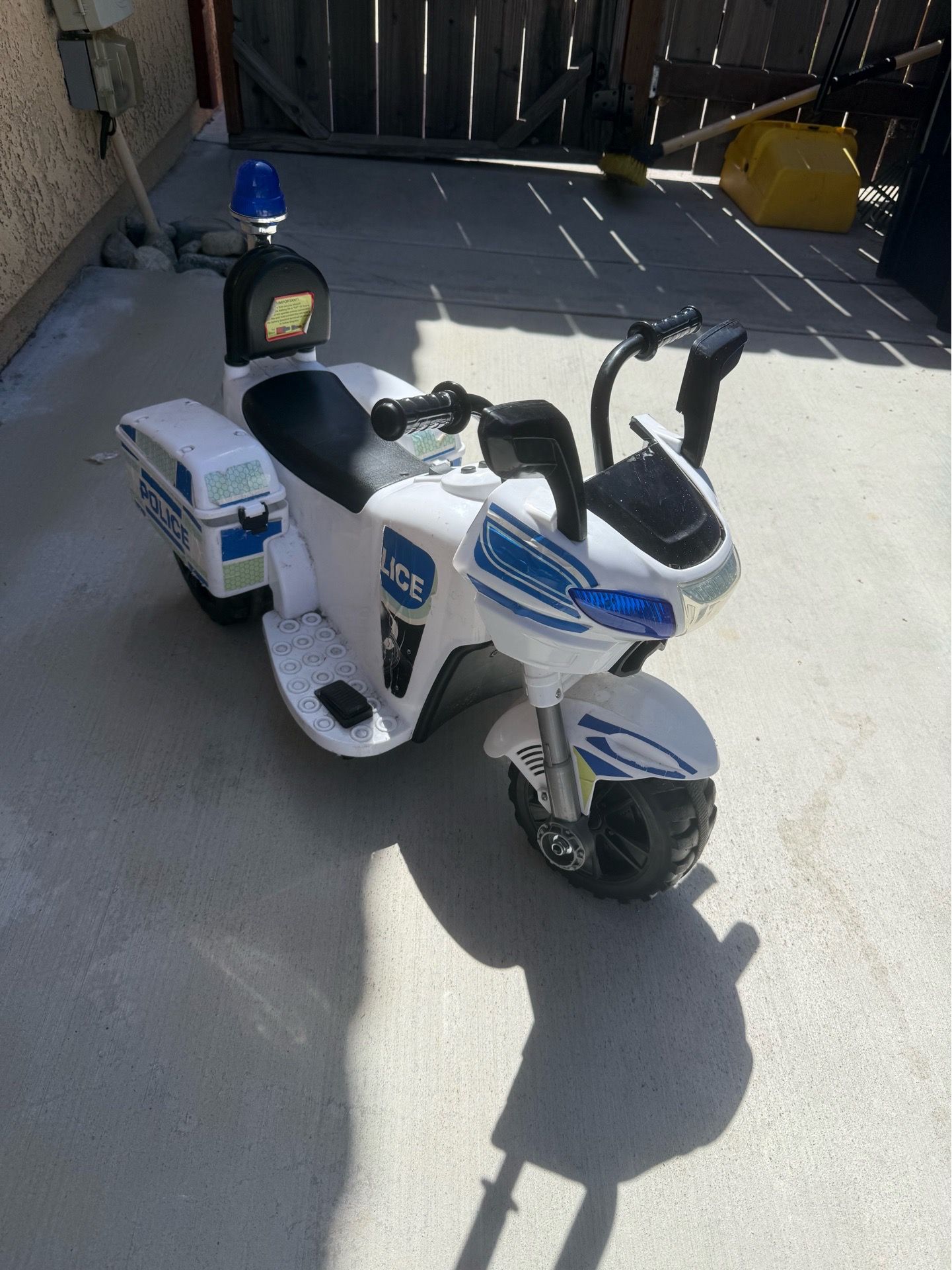 Toddler police motorcycle