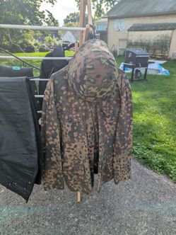 Camo Military Jacket and Cap Set