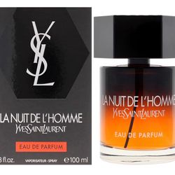 Yves Saint Lauren La nuit De L’hommr Eau De Parfum For Men 3.3 Ounce