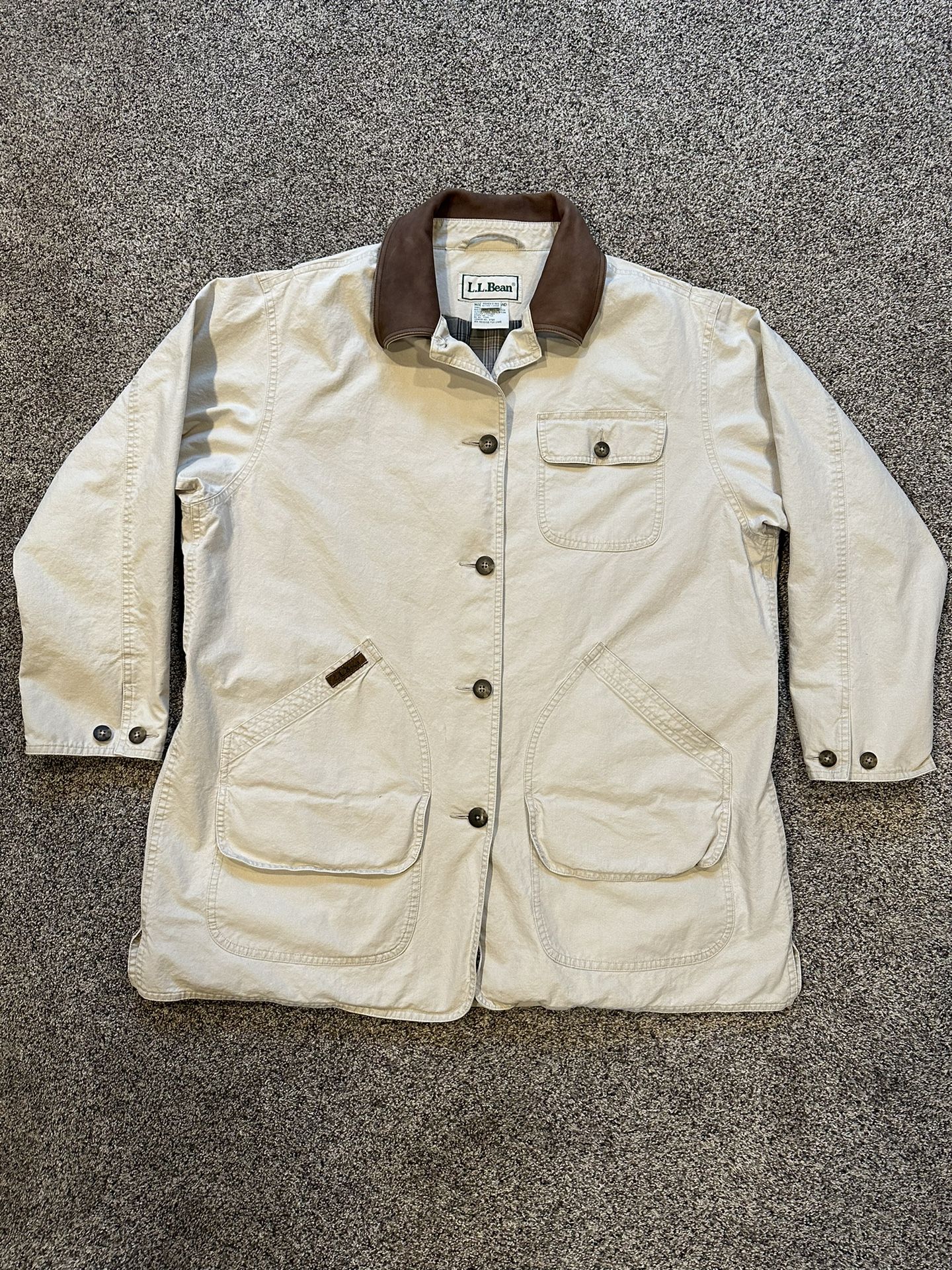 Vintage LL Bean Field Chore Barn Lined Button up Jacket Womens Reg Size XL