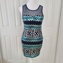 Lily Rose Tribal Pattern Party Dress Small