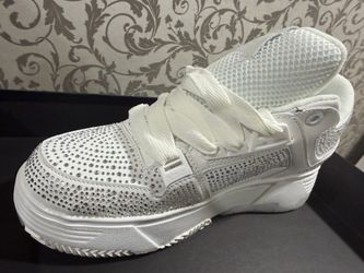 Amiri White Crystal Studded Sneakers