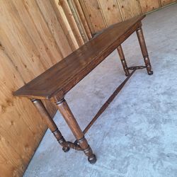 Century Oak 60" W Console Table Antique