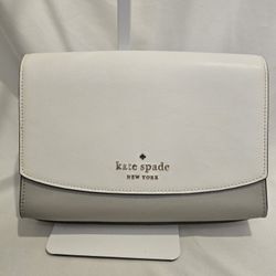 Two Tone White And Grey Kate Spade Purse 