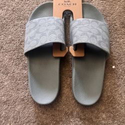 Coach Slides Size 11 New Light Blue