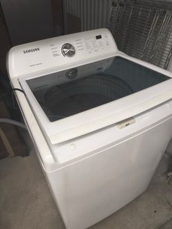 SAMSUNG WASHER 4.5 cu ft. Top Loader Washer with Vibration Reduction in White WA45T3200AW/A4