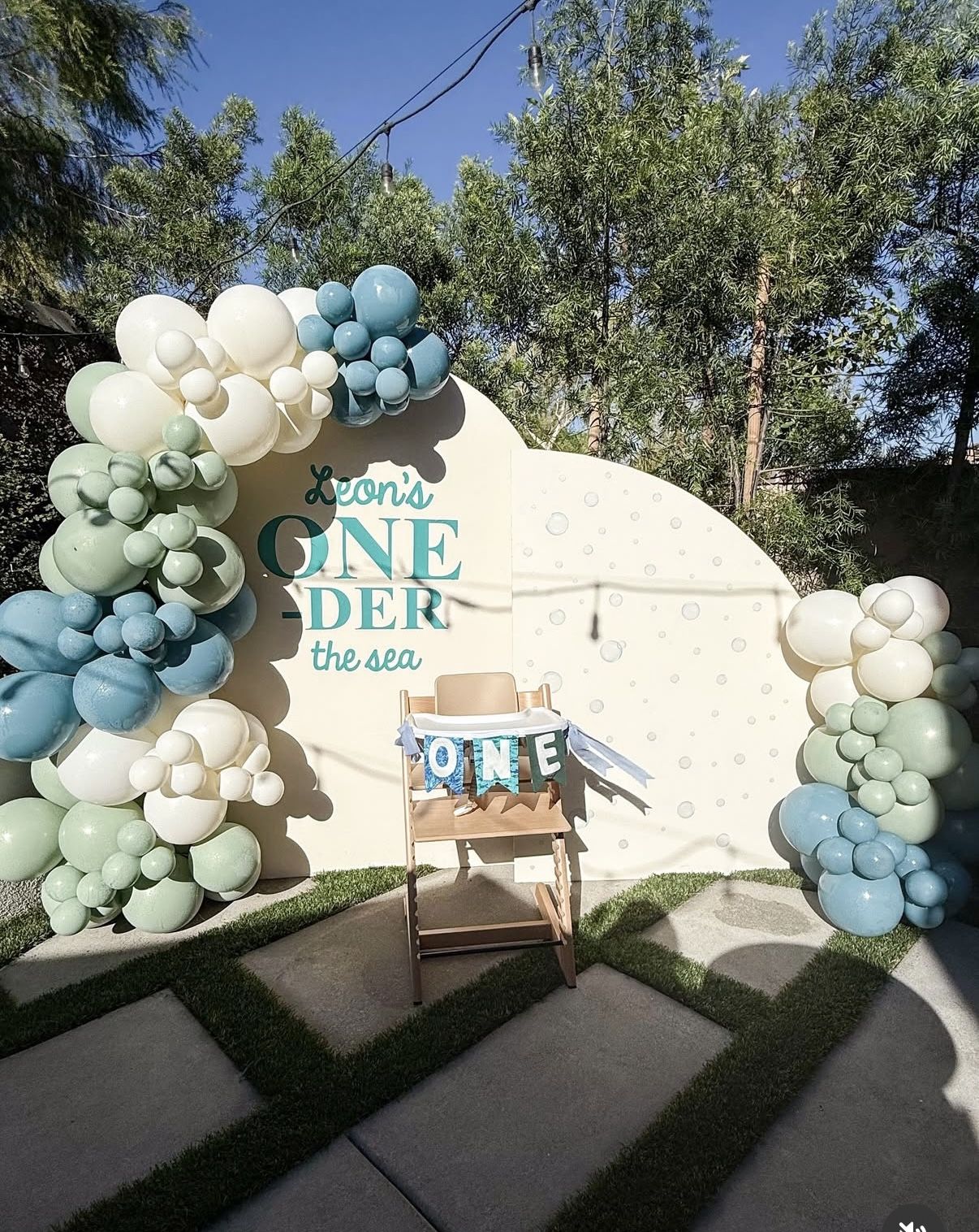 ONEder The Sea Balloon Backdrop