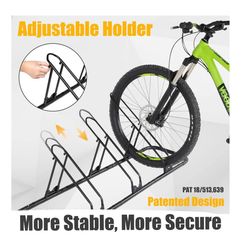Brand New CyclingDeal 5-bike floor parking rack Adjustable