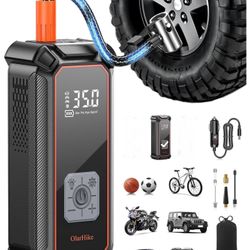 OlarHike Cordless Tire Inflator Portable Air Compressor-Dual Mode Inflation, 5400mAh Auto Air Pump for Car Tires, Bicycle, Bike, Motorcycle, 