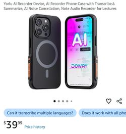 Iphone 15 pro AI recording case