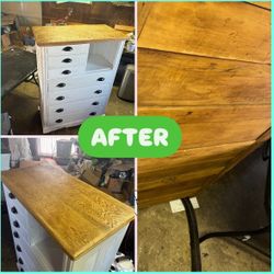 Hand Built Rustic White Dresser