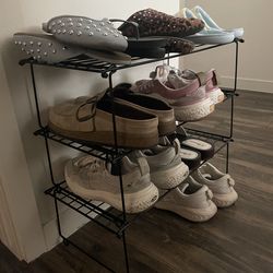 Shoe rack metal wire, 3-tier, shoes NOT included LOL
