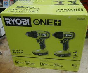 Ryobi 18V One+ PCL1200K2X 2 Tool Combo Kit W/2x 1.5Ah Battery, Charger NEW . F(contact info removed)4.
