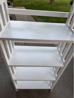 4-Shelf Solid Wood Bookcase
