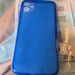 Blue rubber phone case for iphone 11