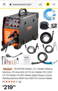 VEVOR MIG-270 3-in-1 Welder Machine