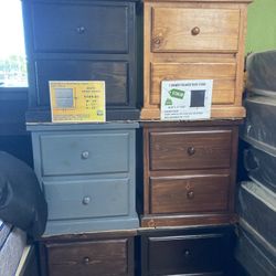 2 Drawer Nightstand Pinewood 