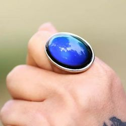  Adjustable Size  Mood Rings Silver 