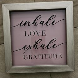 Framed Inspirational Art Decor