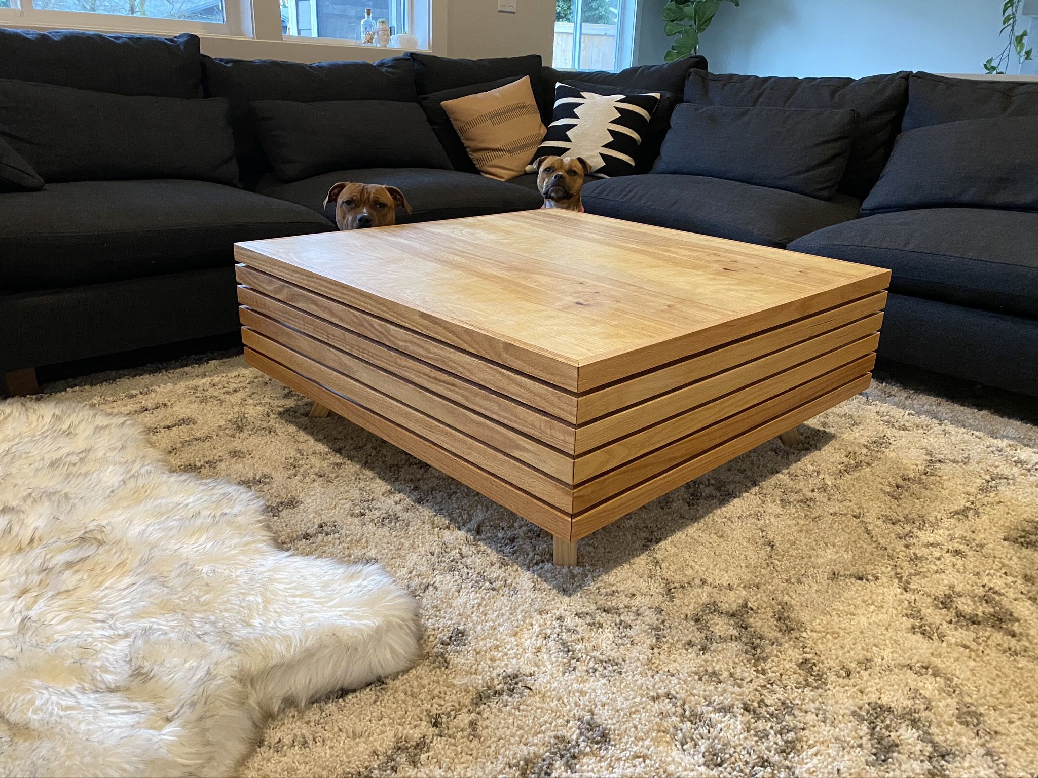 Custom Square Wooden Coffee Table