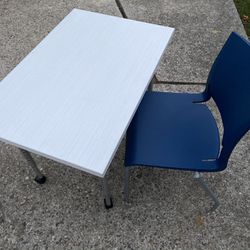 24” X 36” White Student Desk w/ Chair