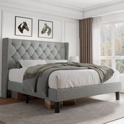 Queen mattress (Brand: Serta) and bed frame