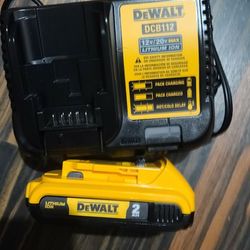 Dewalt 20v 2AH Batteries And Charger